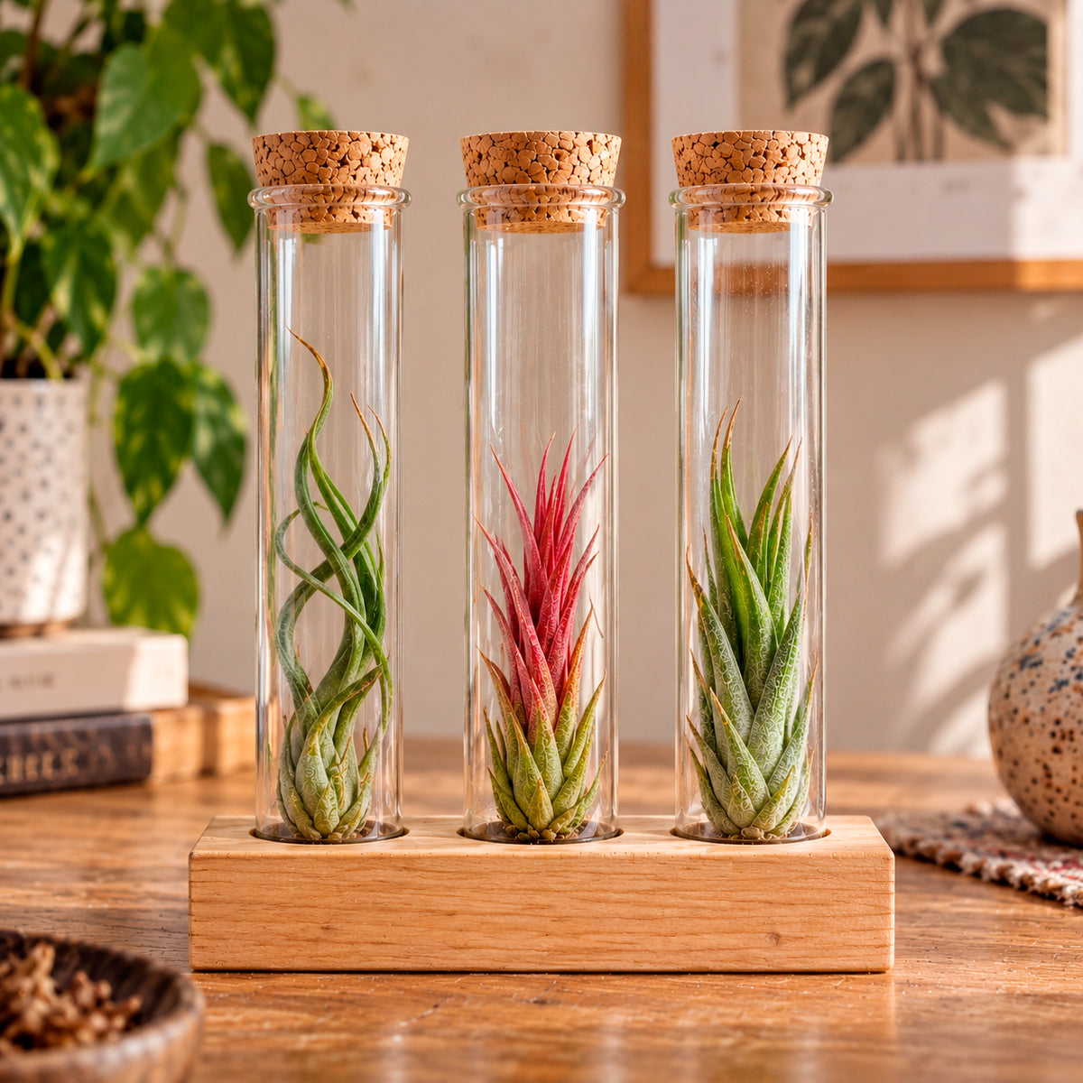 Tillandsia Mix in glazen buisjes
