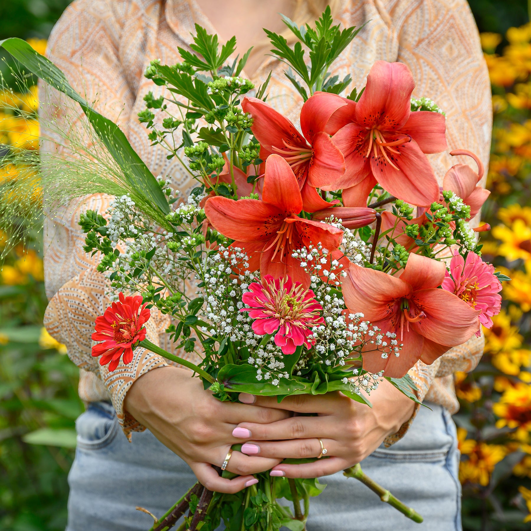 Aziatische lelies en veldbloemen Mix - Lilium asiaticum red - Willemse