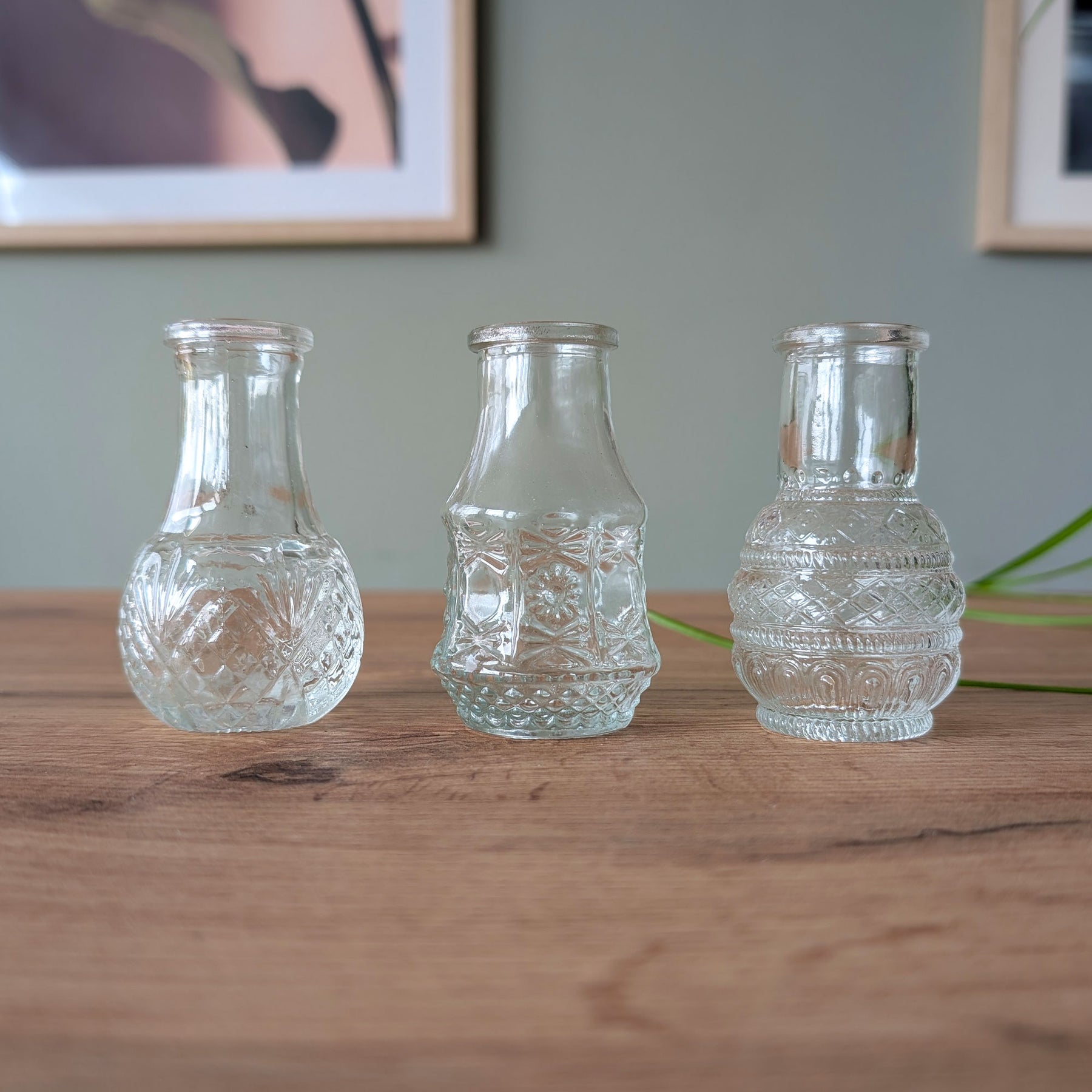 3 vintage mini-vazen