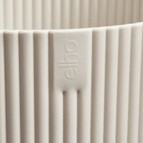 Binnenpotten - Elho Bloempot Vibes fold rond linnen wit - 