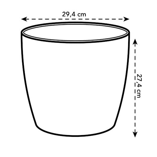 Elho Bloempot Brussels rond -  antraciet