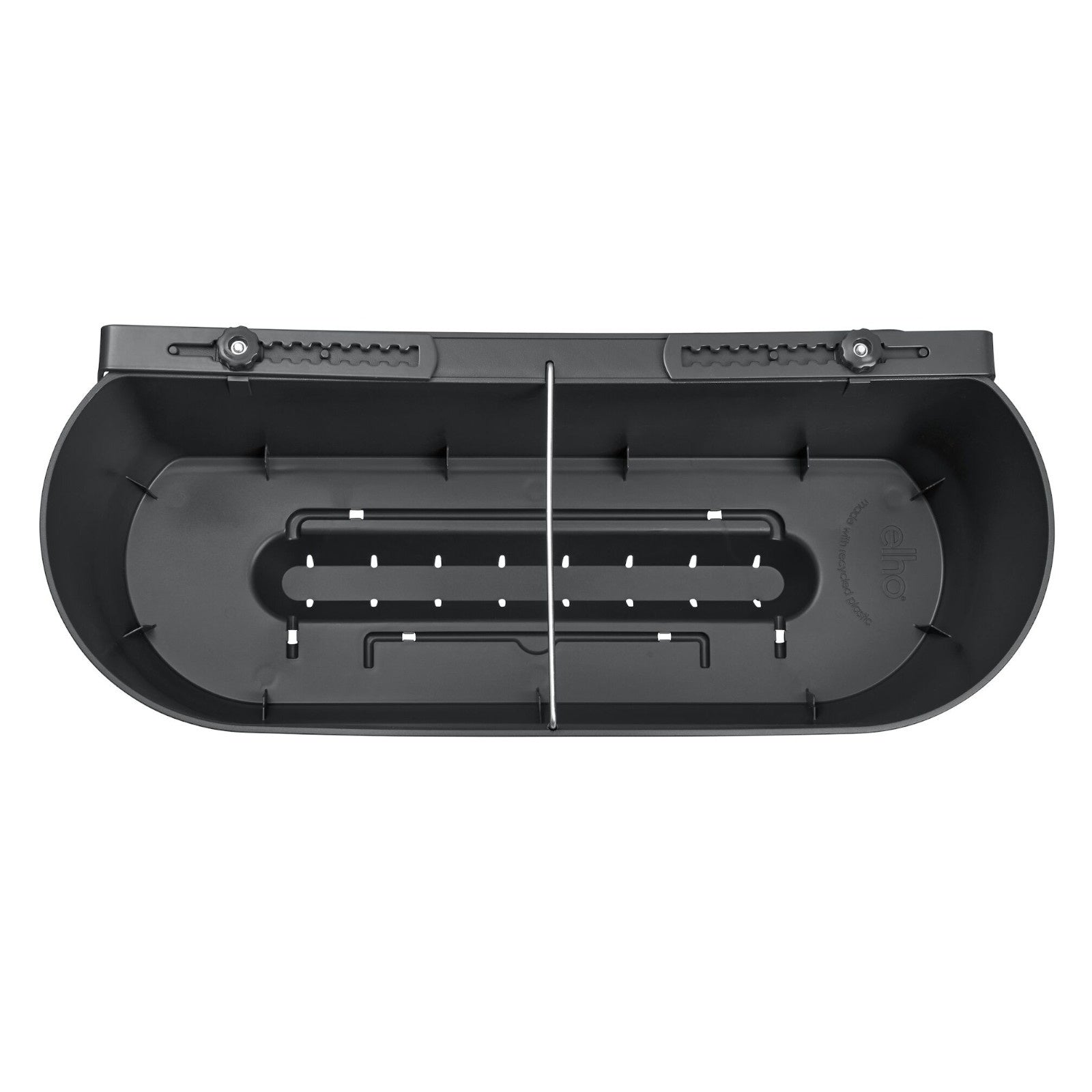  - Elho balconette Greenville easy balcony living black - Bloem- en plantenbakken