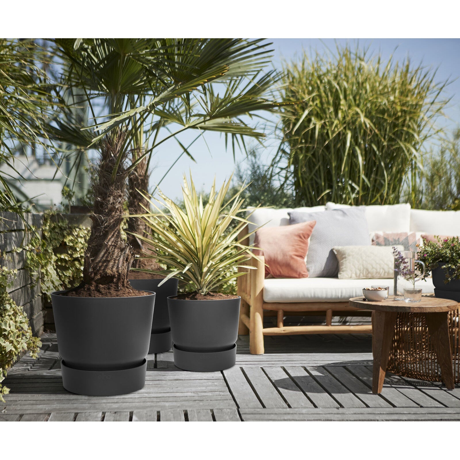 Bloempot Elho greenville zwart