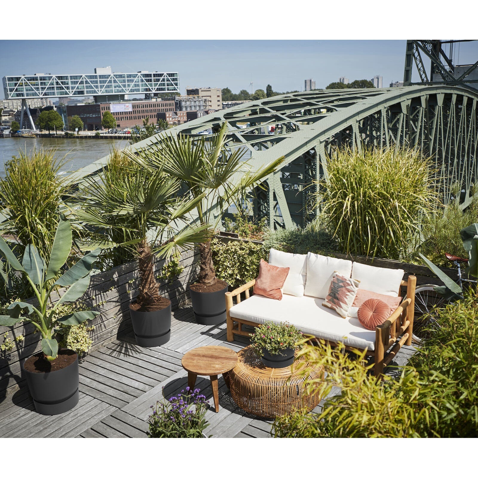 Bloempot Elho greenville zwart