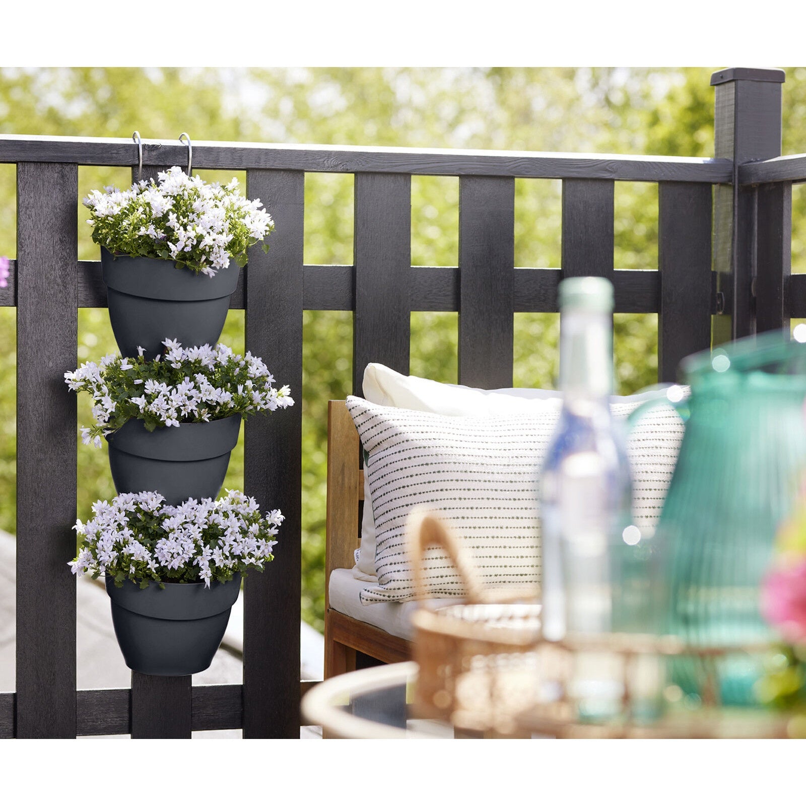 Bloempot Elho vibia campana vertical forest antraciet (x3)