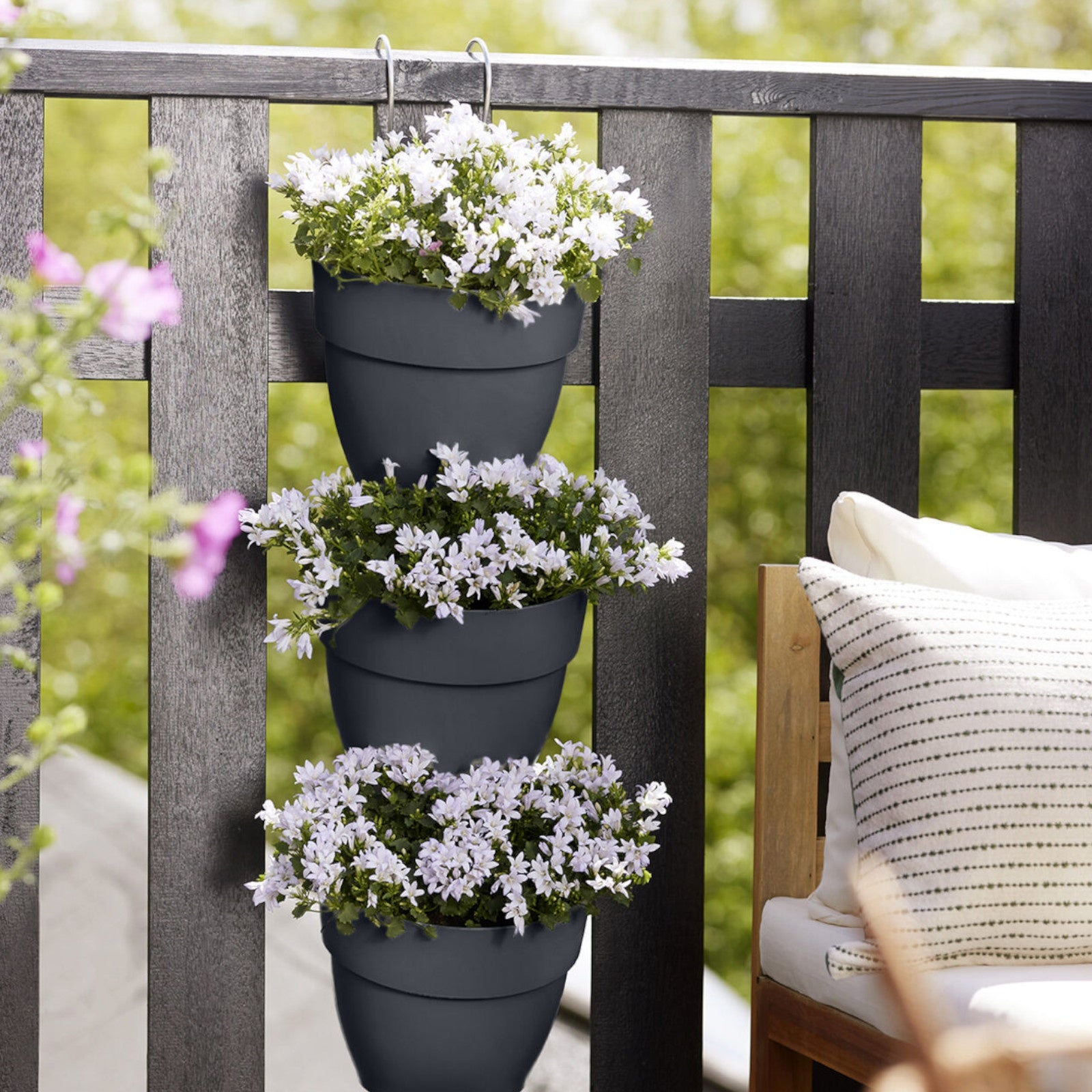 Bloempot Elho vibia campana vertical forest antraciet (x3)