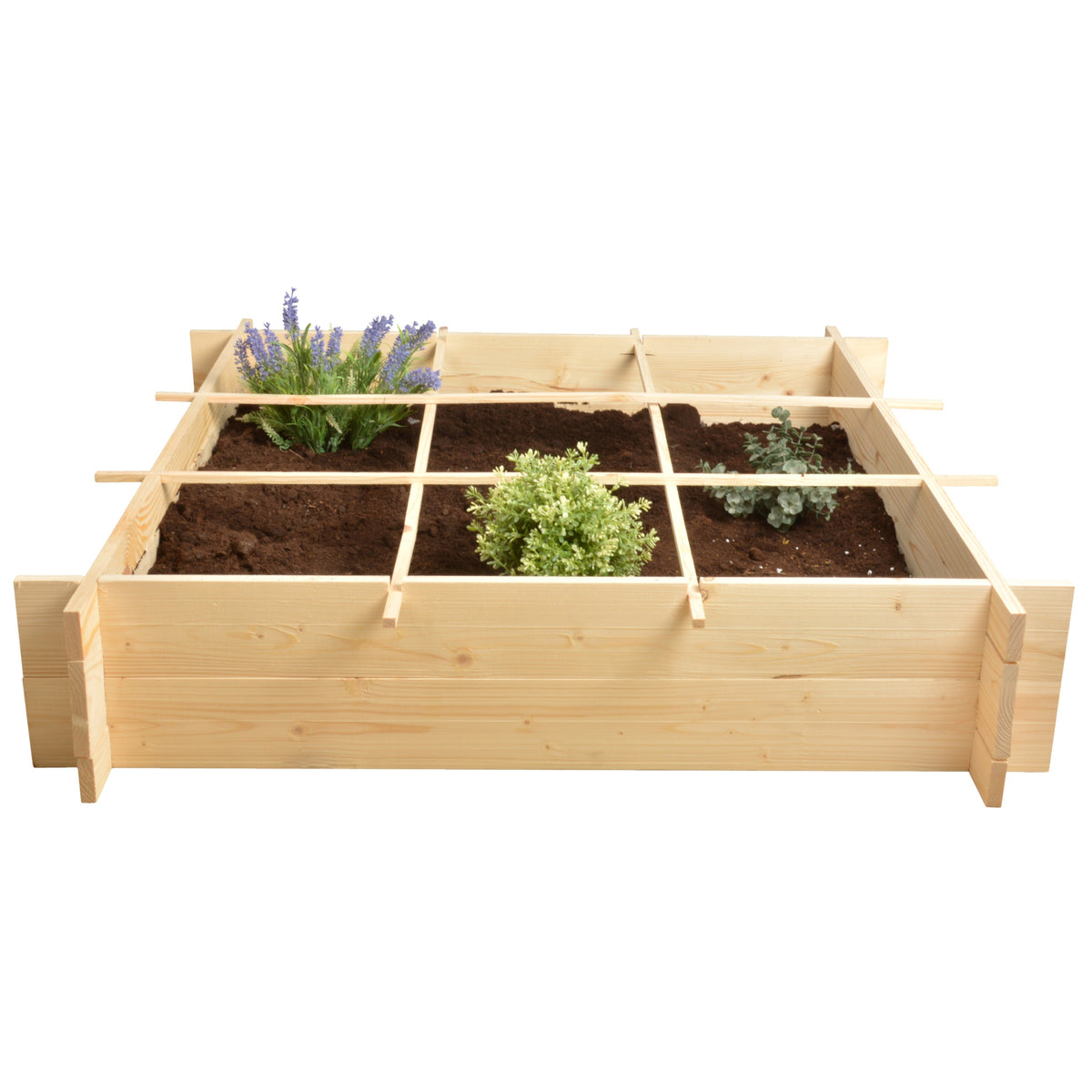 Vierkante moestuin in FSC dennenhout