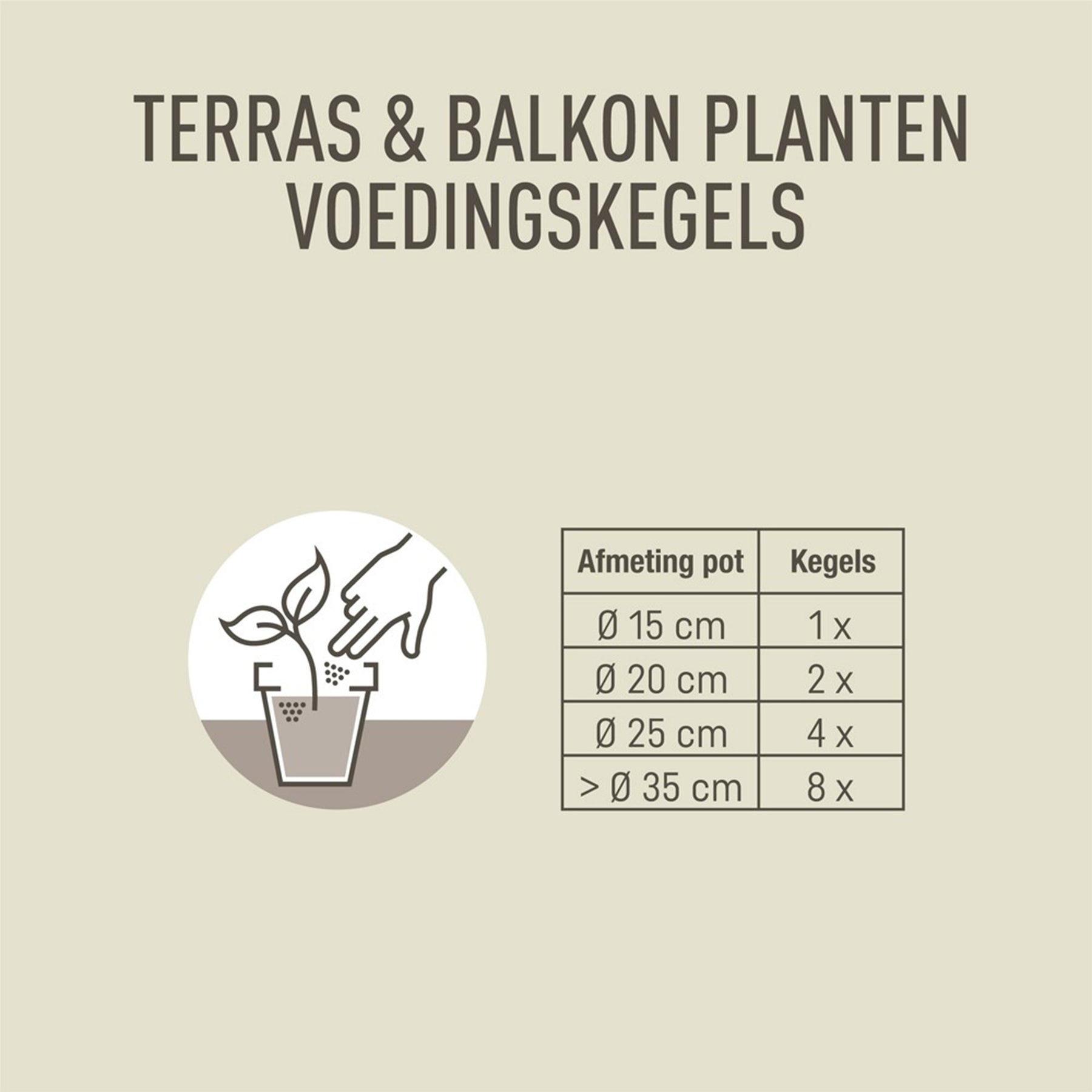 Pokon voedingskegels terras & balkonplanten